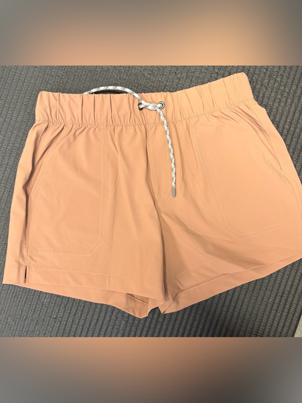 Freefly Women’s Elastic Waist Drawstring Shorts — dusty pink